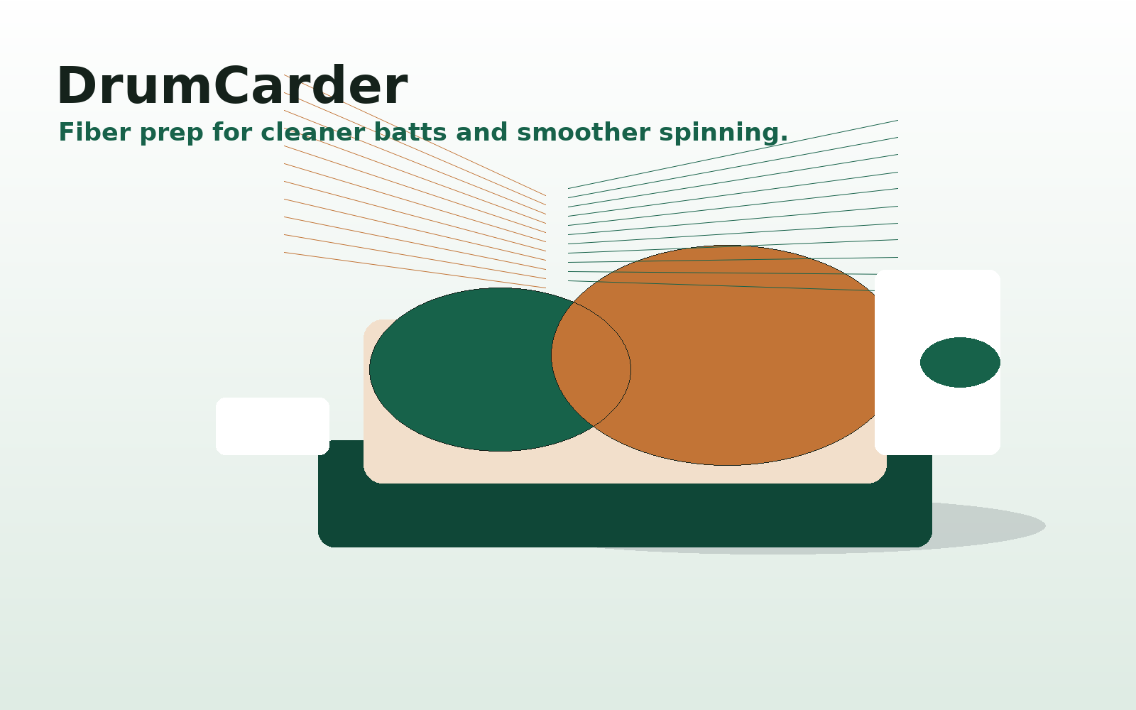 DrumCarder Studio Fiber Carder concept hero visual