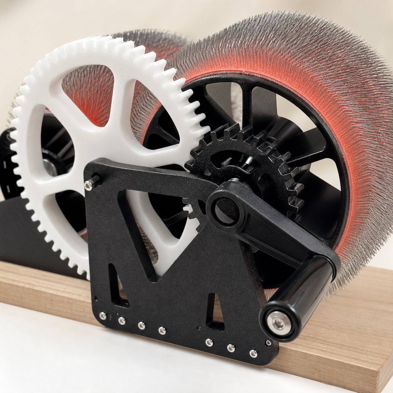 DrumCarder Studio Fiber Carder Crank and drum detail