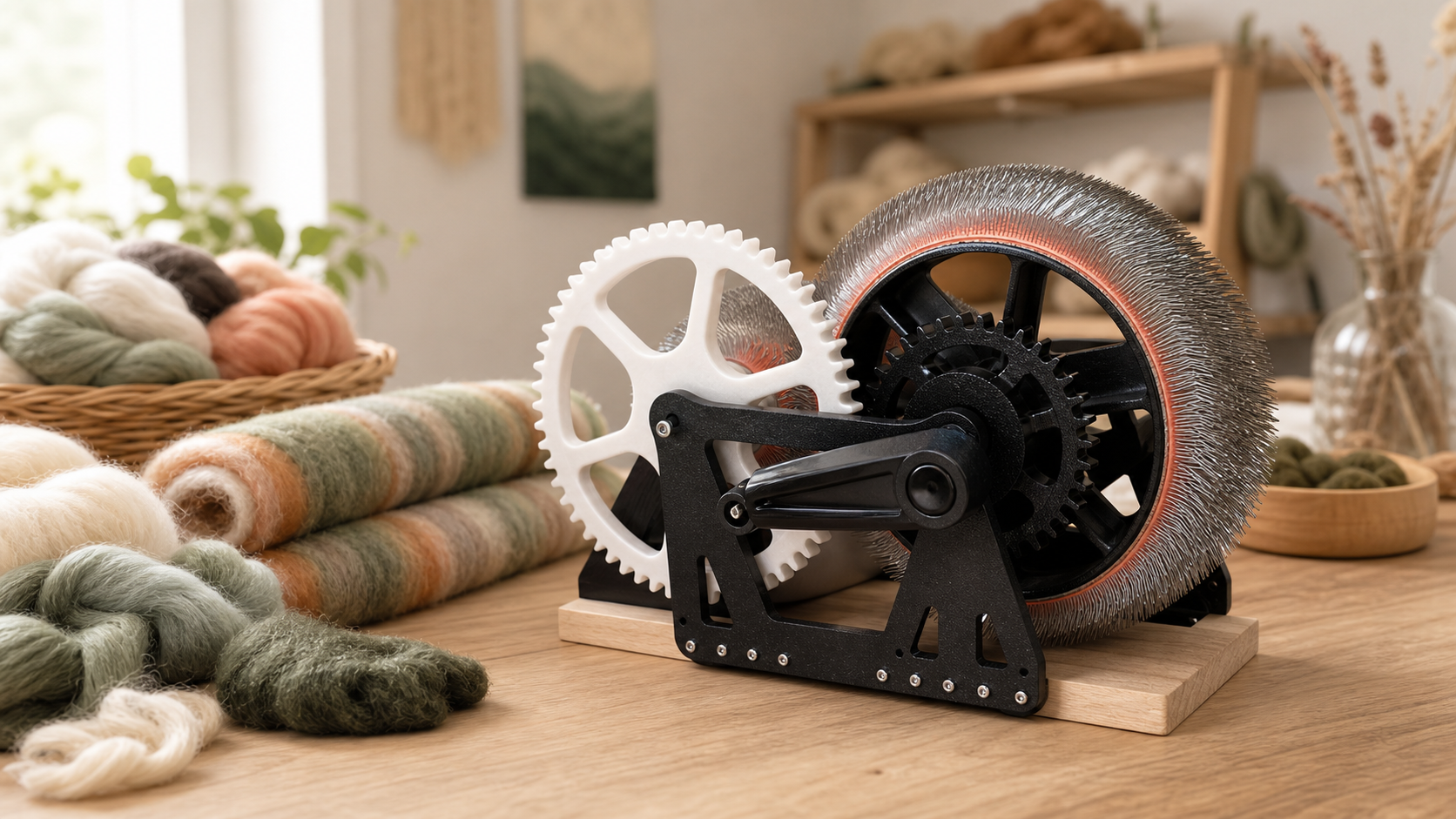 DrumCarder Studio Fiber Carder Studio layout